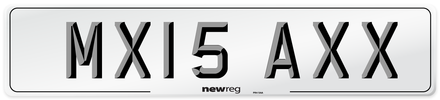 MX15 AXX Number Plate from New Reg